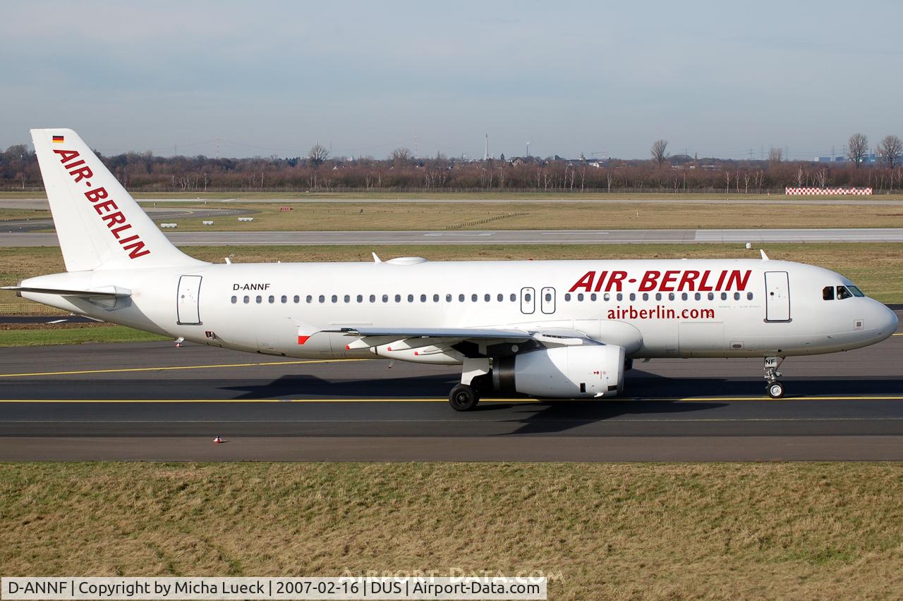 D-ANNF, 2001 Airbus A320-232 C/N 1650, Taxiing to the runway