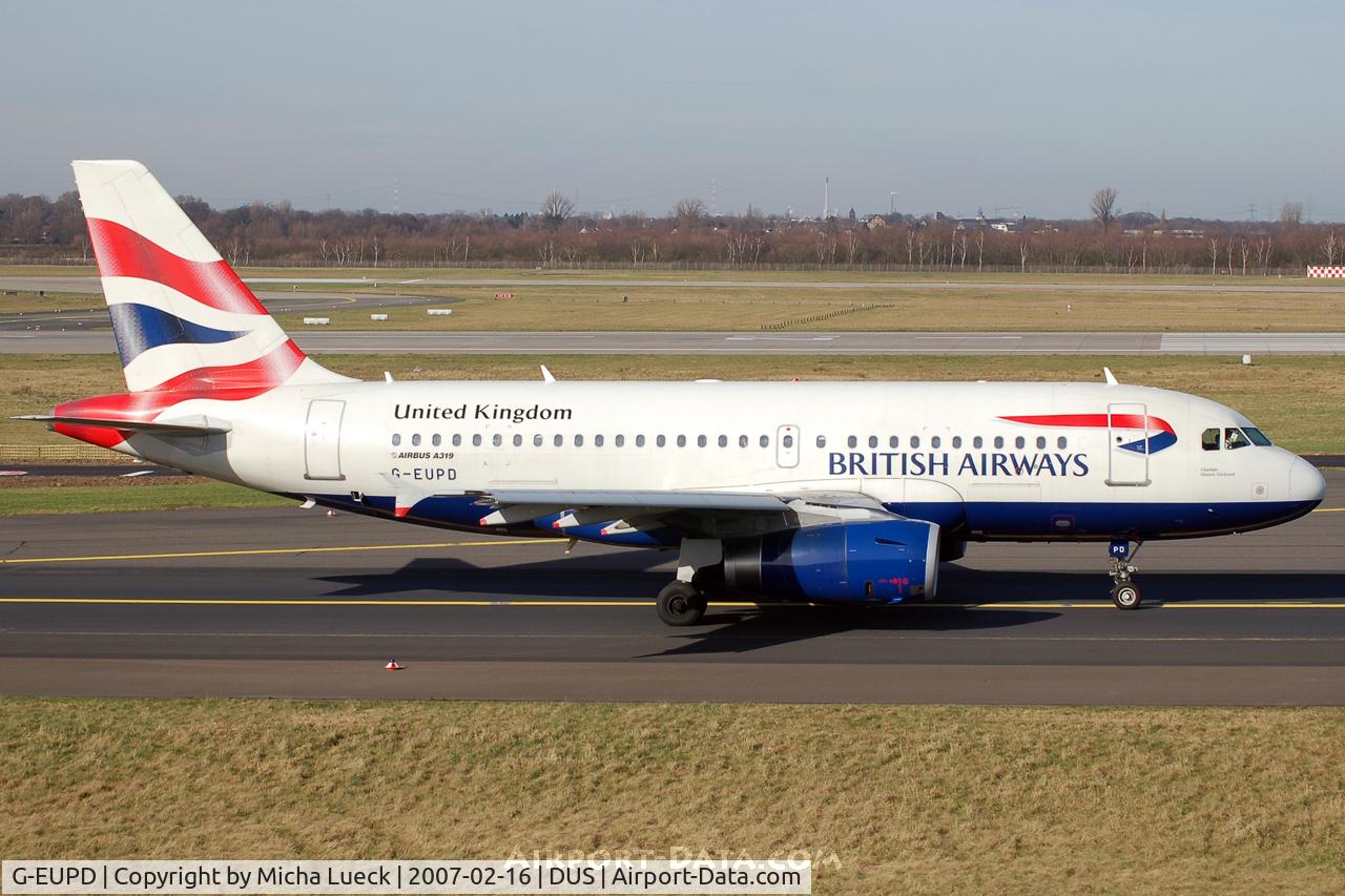 G-EUPD, 1999 Airbus A319-131 C/N 1142, Taxiing to the runway