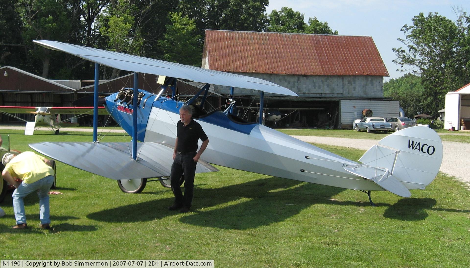 N1190, Waco 9 C/N 56, Aeronca/T-craft fly-in at Alliance, OH