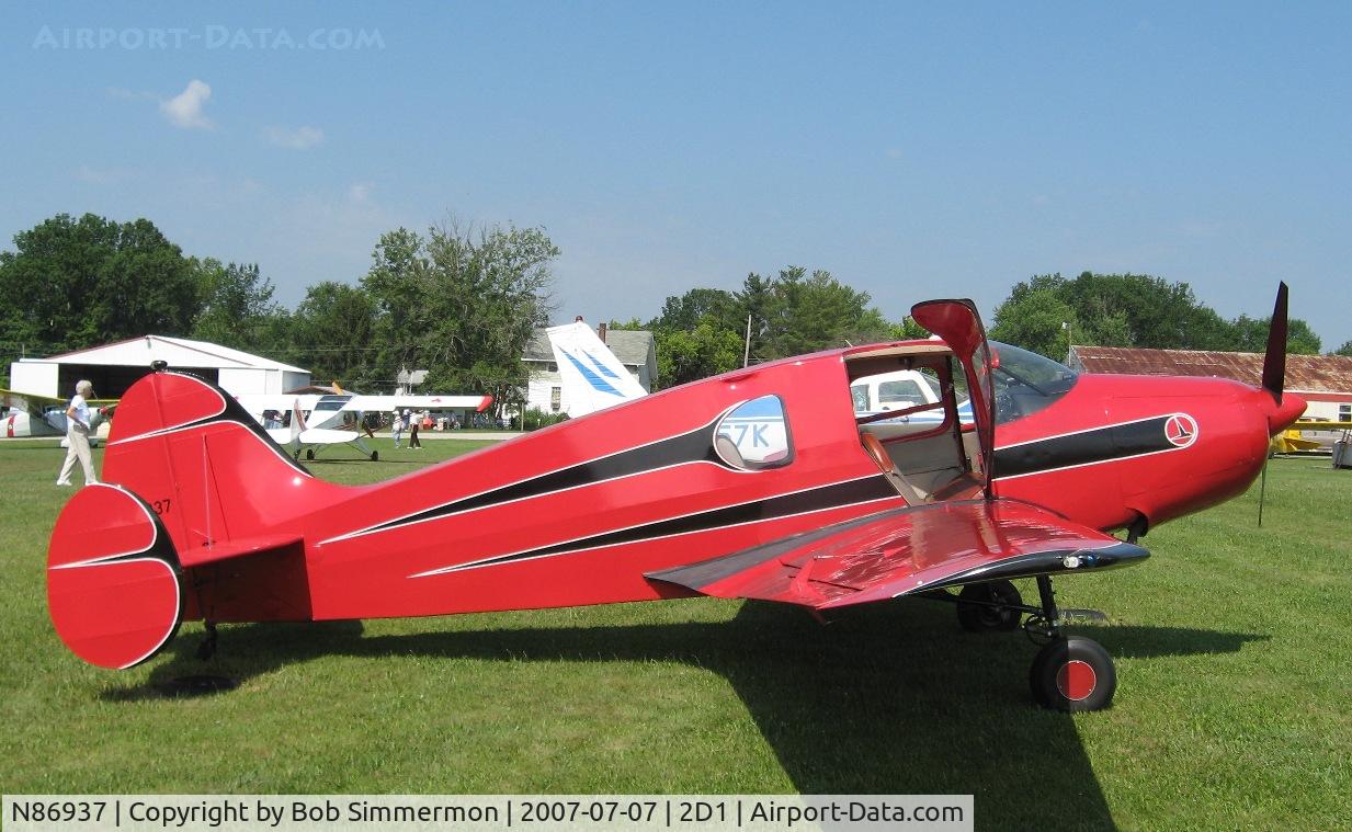 N86937, 1946 Bellanca 14-13 Cruisair Senior C/N 1299, Aeronca/T-craft fly-in at Alliance, OH