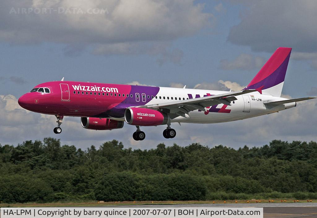 HA-LPM, 2007 Airbus A320-232 C/N 3177, 1ST DAY OF NEW WIZZAIR SERVICE TO BOH