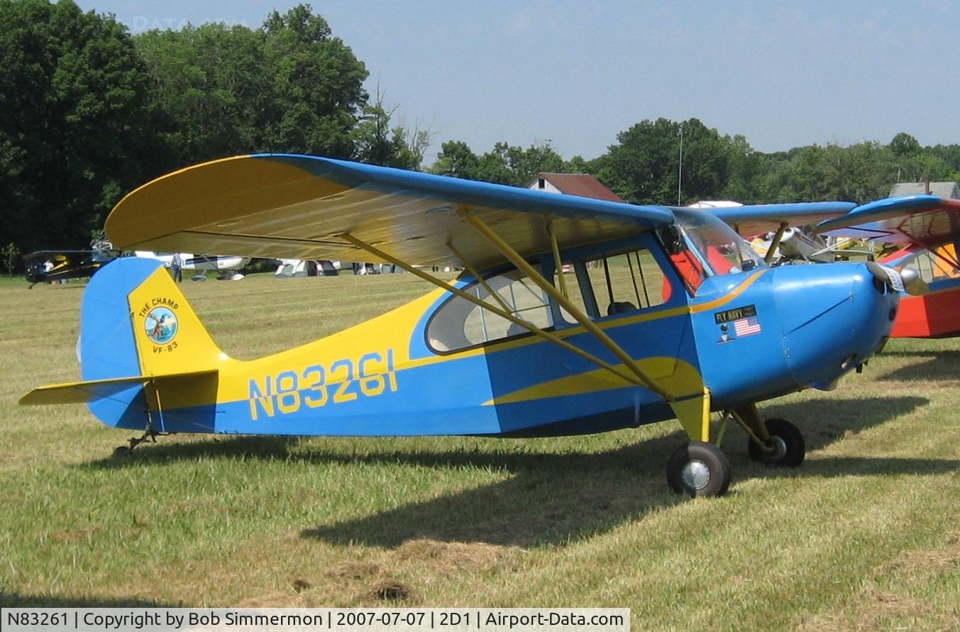 N83261, 1946 Aeronca 7AC Champion C/N 7AC-1925, Aeronca/T-craft fly-in at Alliance, OH