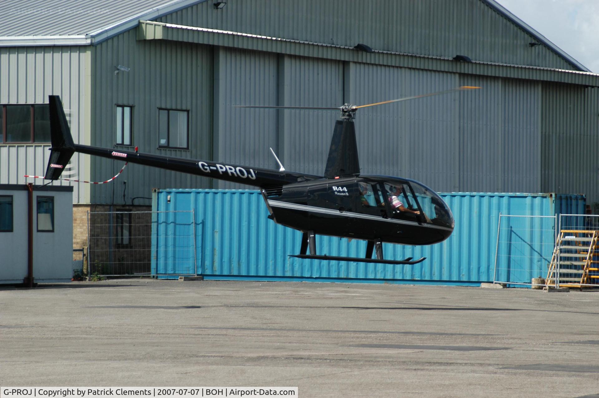 G-PROJ, 2007 Robinson R44 Raven II C/N 11695, AIRBORNE READY TO LEAVE
