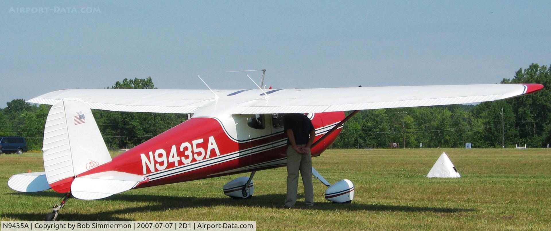 N9435A, 1949 Cessna 140A C/N 15256, Aeronca/T-craft fly-in at Alliance, OH