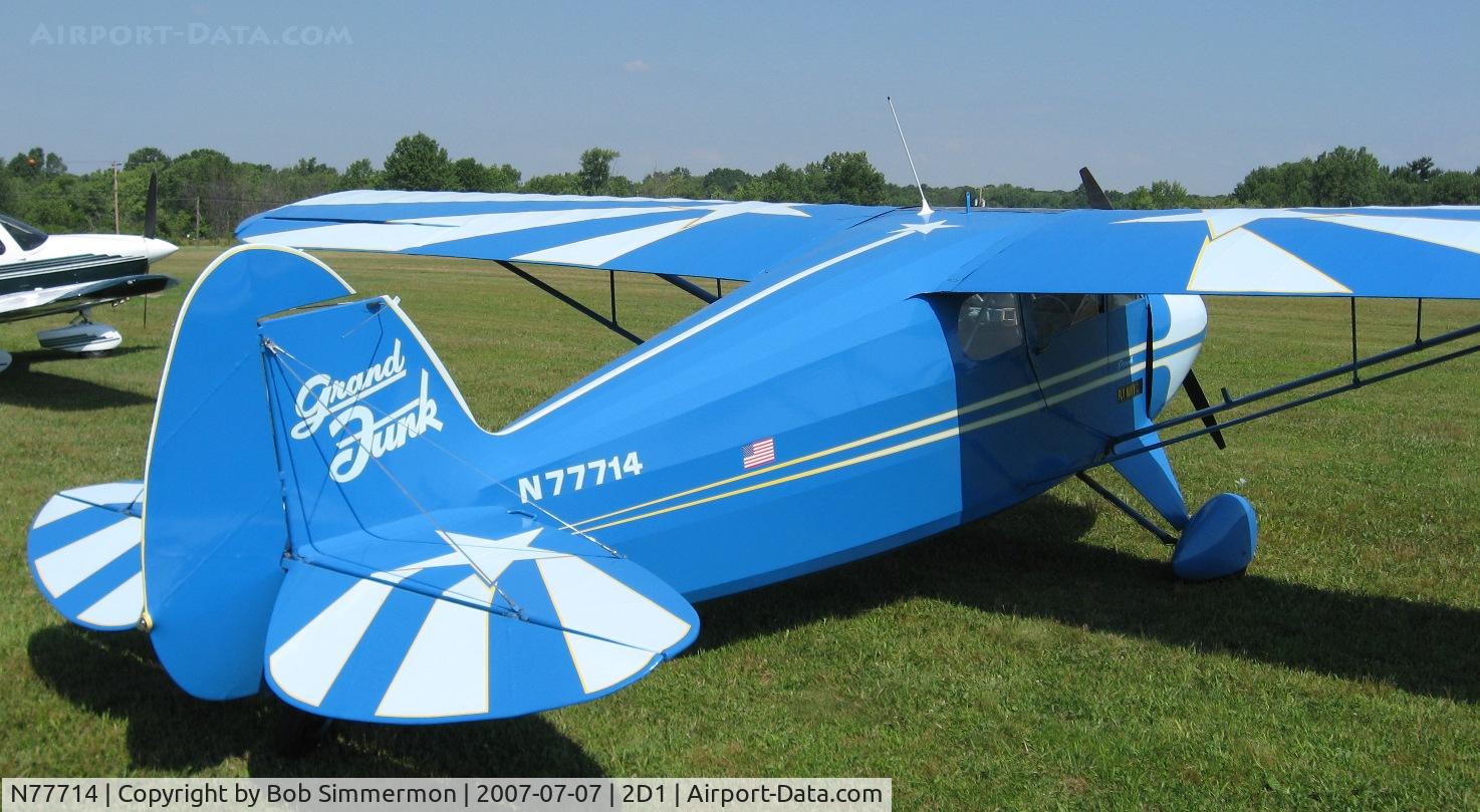 N77714, 1946 McClish Funk B85C C/N 344, Aeronca/T-craft fly-in at Alliance, OH