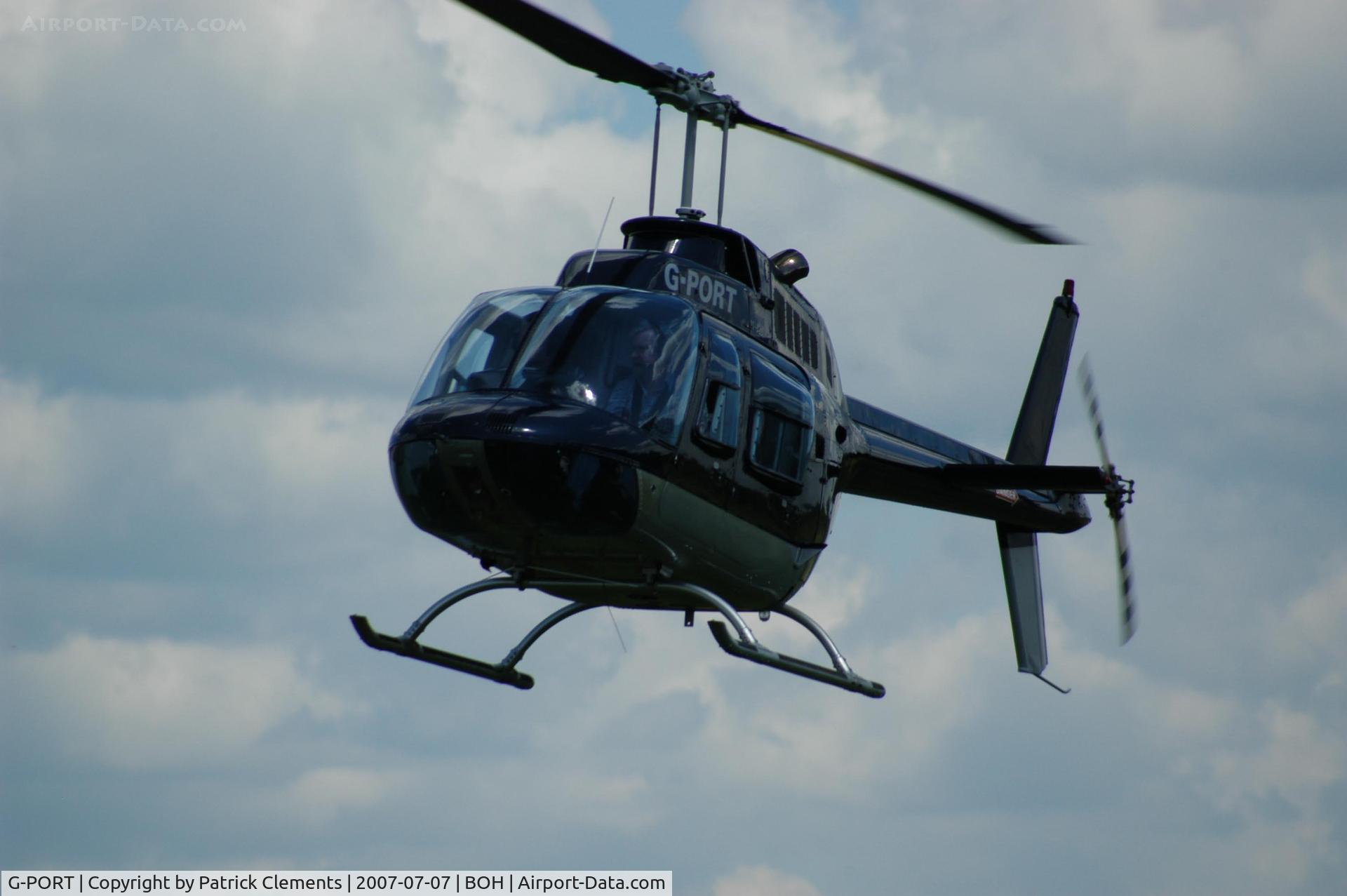 G-PORT, 1979 Bell 206B JetRanger III C/N 2784, READY TO LAND BOH