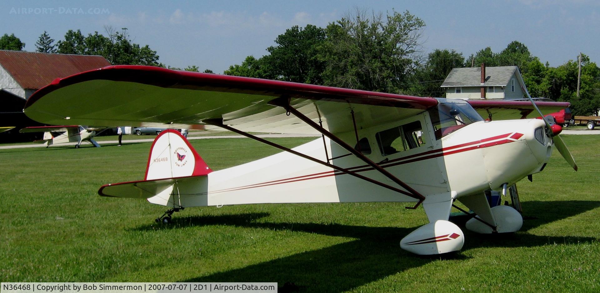 N36468, 1941 Taylorcraft BF12-65 C/N 3290, Aeronca/T-craft fly-in at Alliance, OH