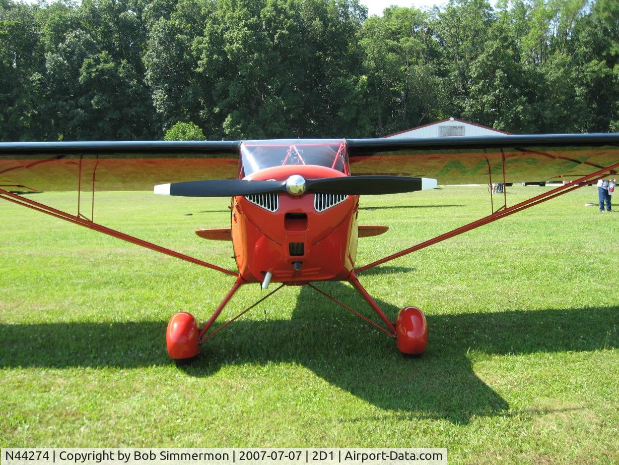 N44274, 1946 Taylorcraft BC12-D1 C/N 10074, Aeronca/T-craft fly-in at Alliance, OH