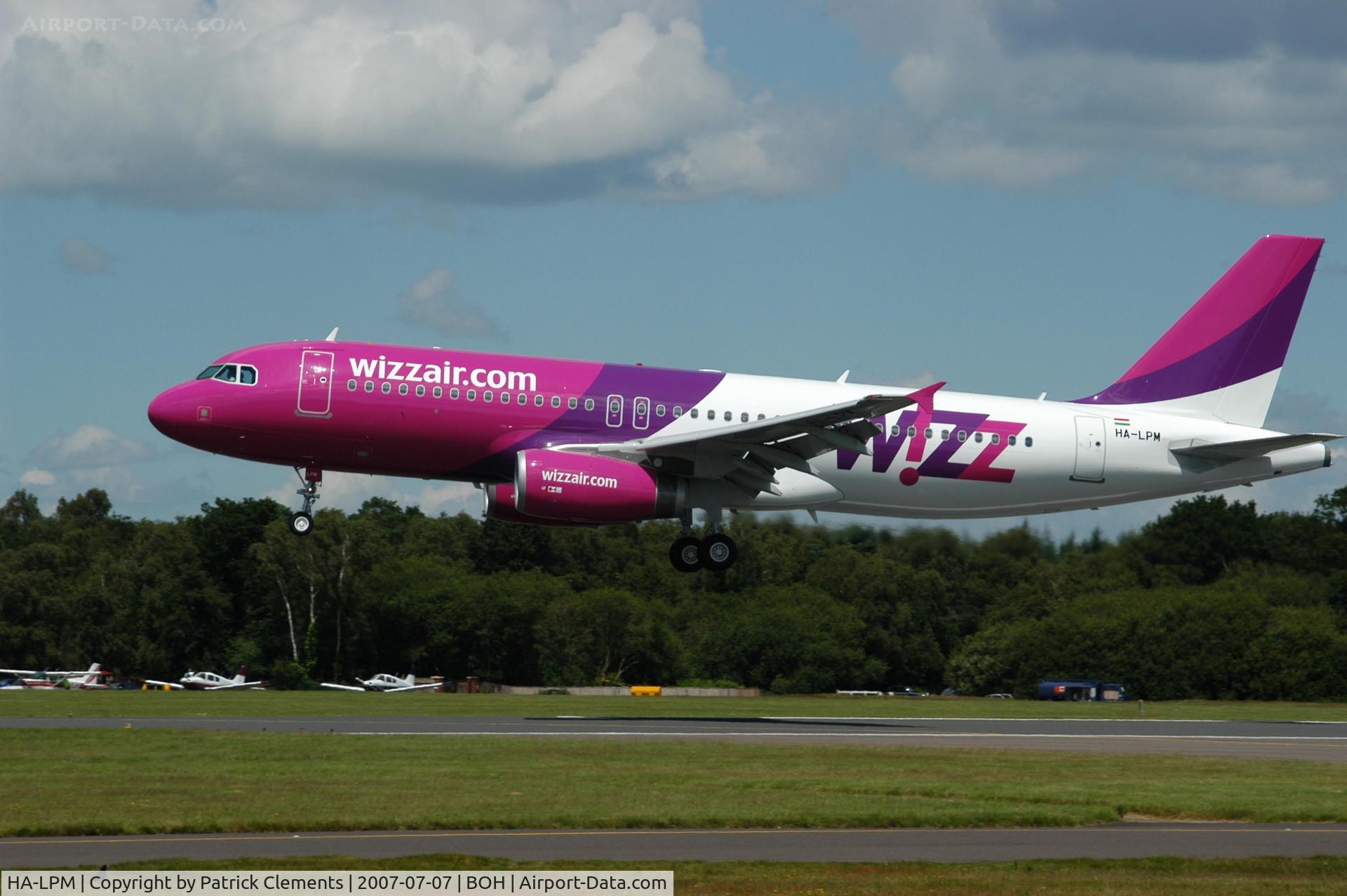 HA-LPM, 2007 Airbus A320-232 C/N 3177, FIRST LANDING WIZZ AIR AT BOH