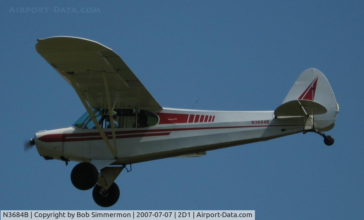 N3684B, 1953 Piper PA-18 C/N 183050, Aeronca/T-craft fly-in at Alliance, OH