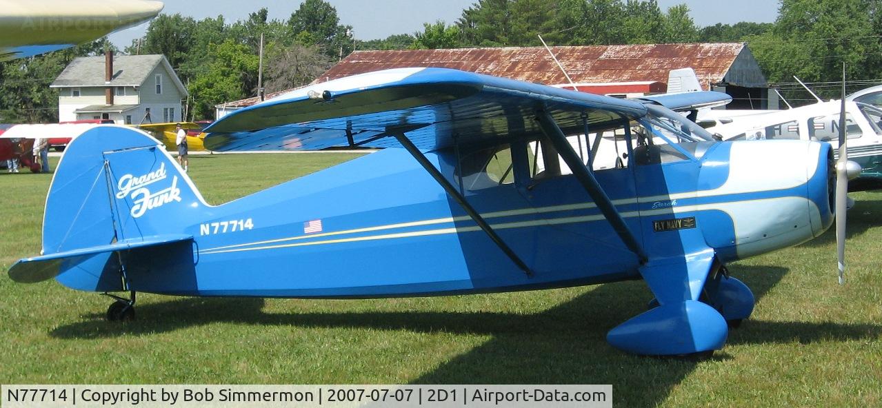 N77714, 1946 McClish Funk B85C C/N 344, Aeronca/T-craft fly-in at Alliance, OH