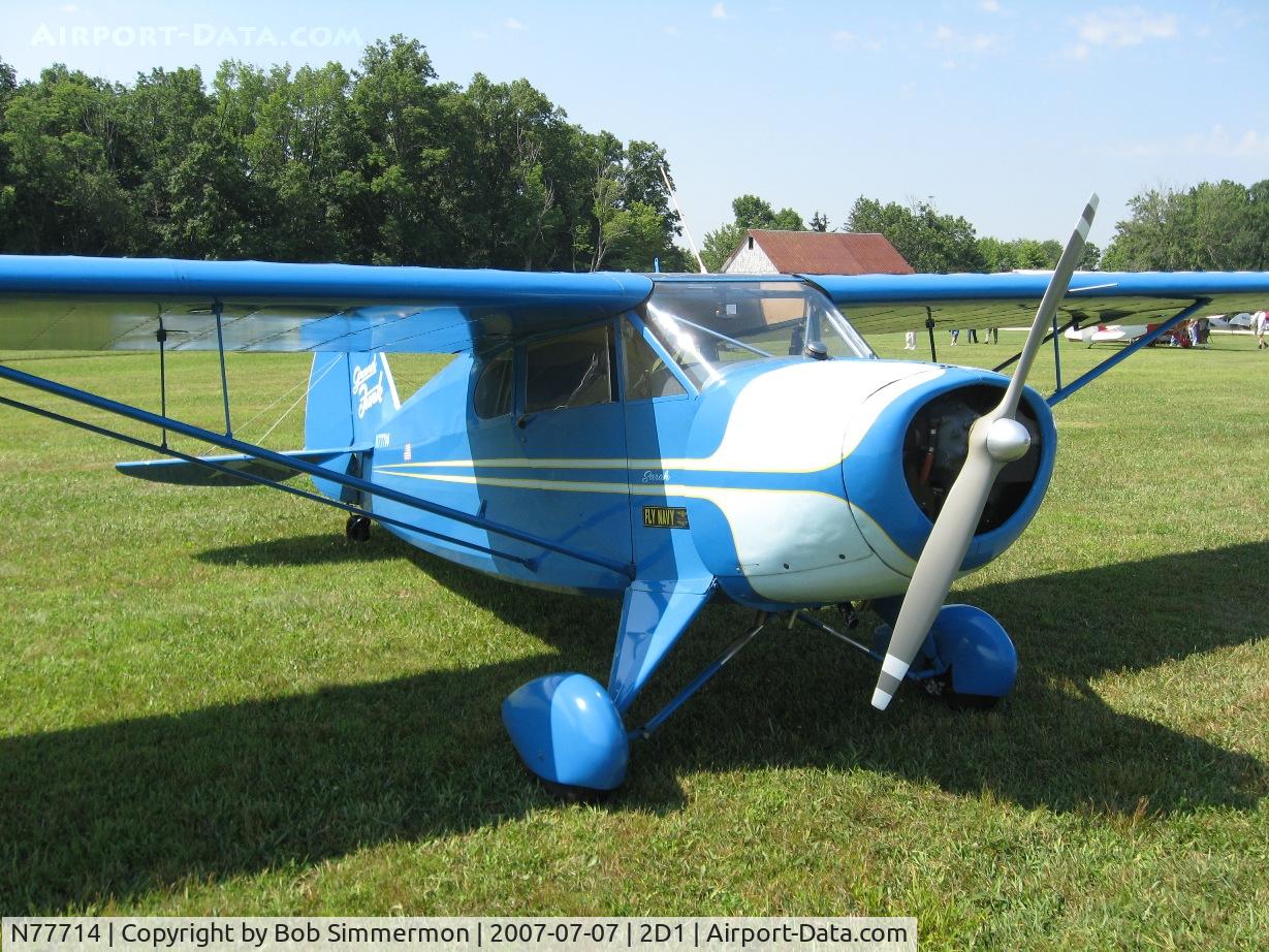 N77714, 1946 McClish Funk B85C C/N 344, Aeronca/T-craft fly-in at Alliance, OH