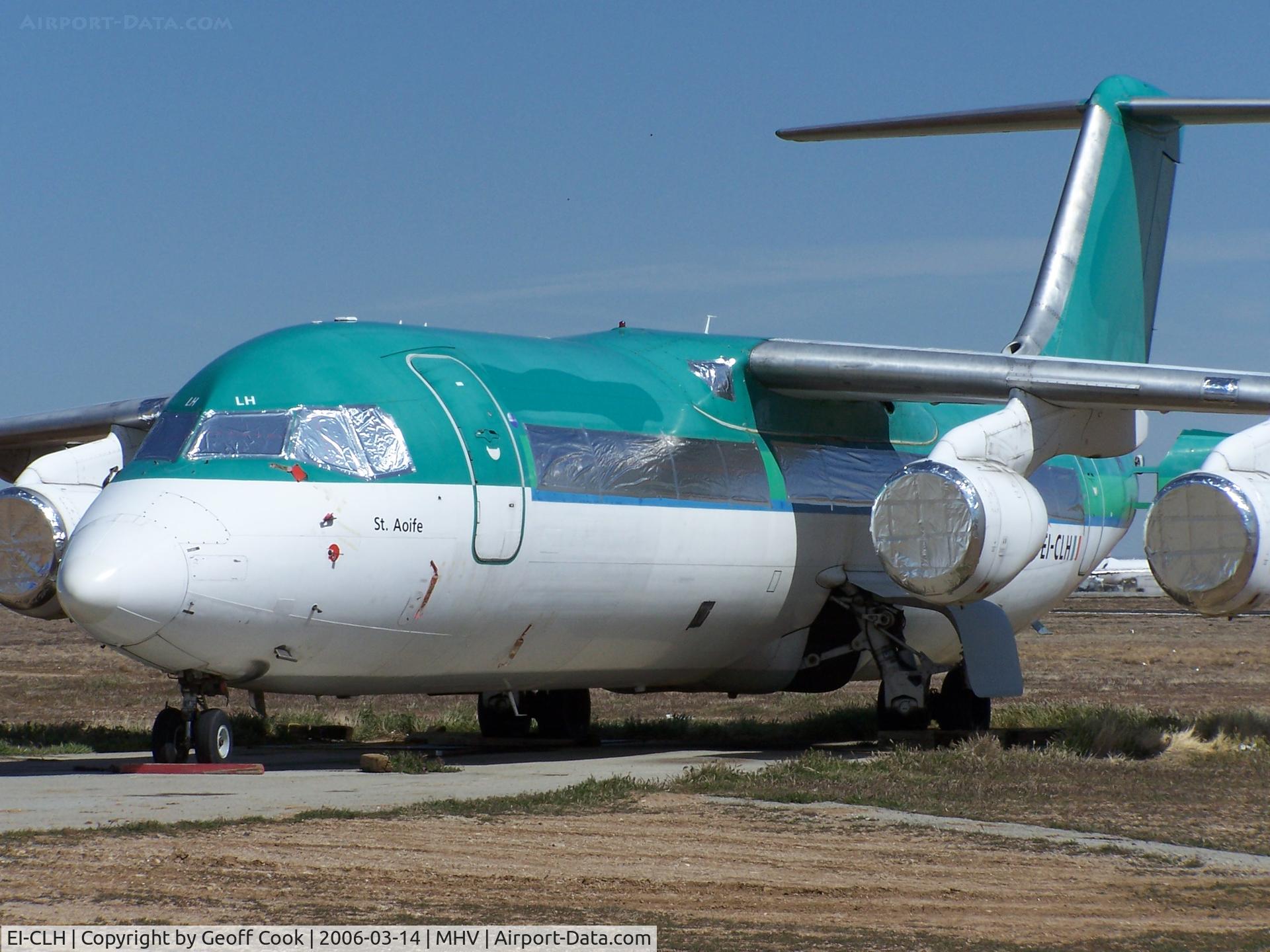 EI-CLH, 1990 British Aerospace BAe.146-300 C/N E3146, EI-CLH a BAE146 was used by Aer Lingus Commuter, but has since been retired to the desert where it was found waiting for a new owner 14 March 2006