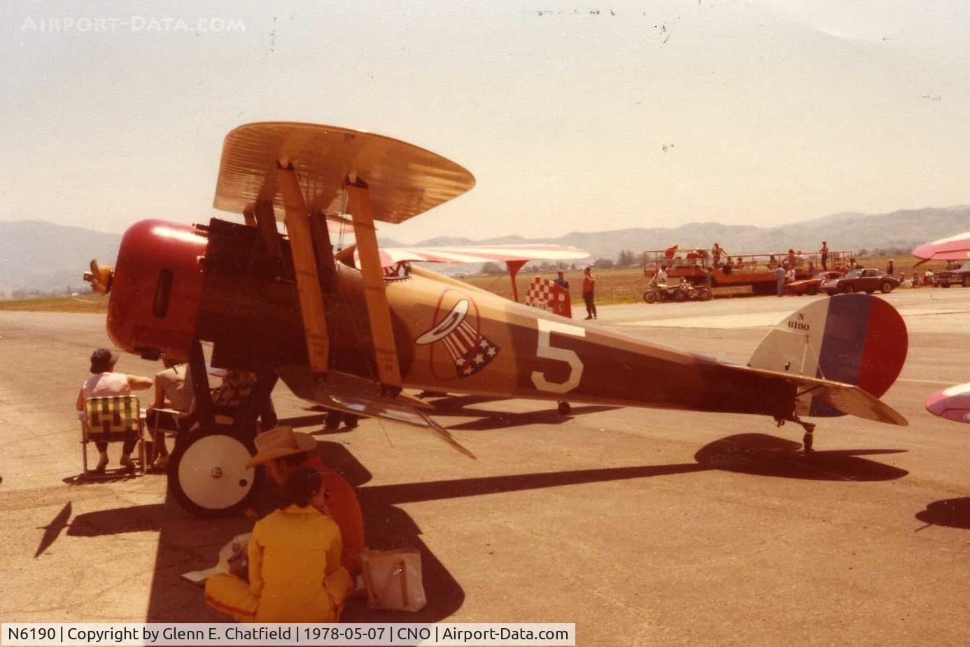 N6190, 1976 Nieuport 28 Replica C/N AA102, Photo taken by Vernon Gerdes, my Civil Air Patrol Commnader, and given to me years ago