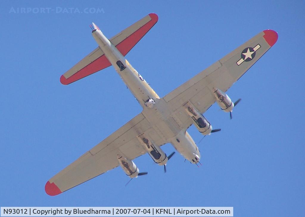 N93012, 1944 Boeing B-17G-30-BO Flying Fortress C/N 32264, Nine-O-Nine flys over after takeoff.