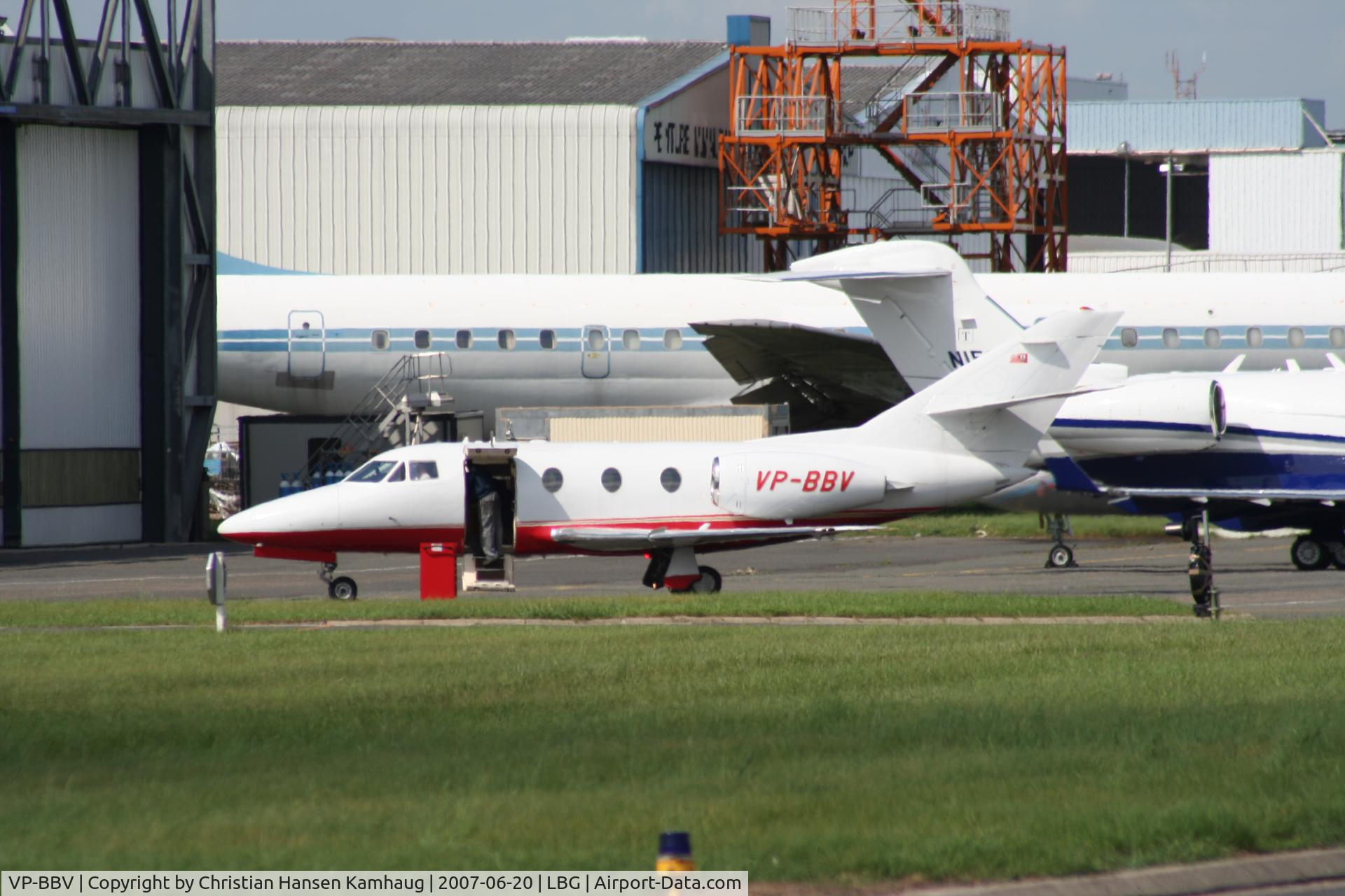 VP-BBV, 1974 Dassault Falcon 10 C/N 22, Seen at Paris Le Bourget on June 20,2007