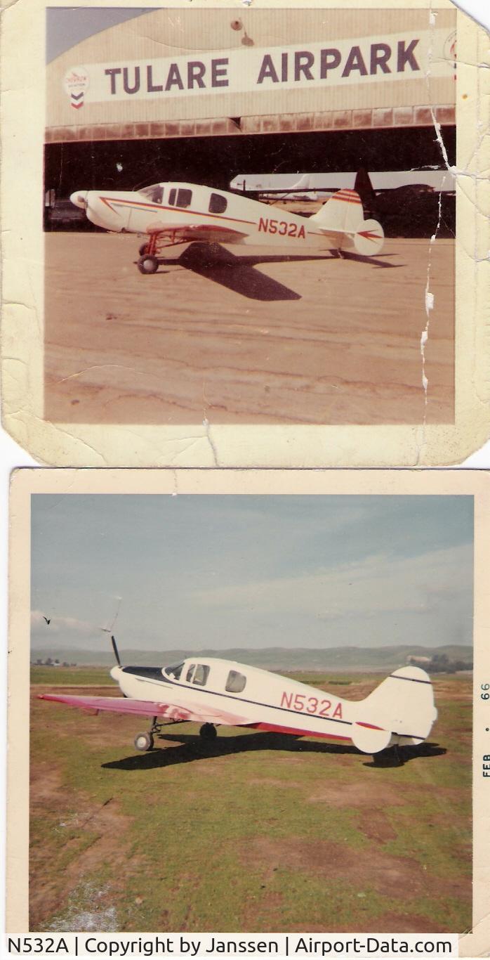 N532A, 1951 Bellanca 14-19 Cruisair Senior C/N 2085, As Purchased in Tulare and after Rebuild . Many hours in 532A!
