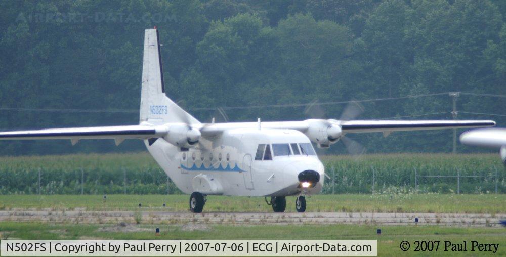 N502FS, 1985 CASA C-212-200 Aviocar C/N 294, CASA Aviocar taxiing into Elizabeth City
