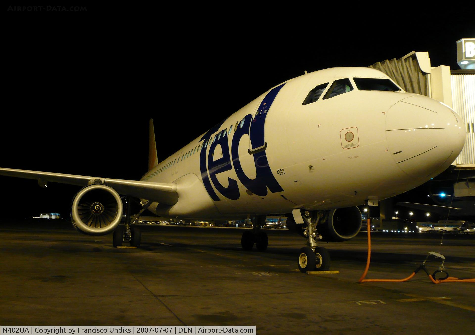 N402UA, 1993 Airbus A320-232 C/N 439, Ted A320