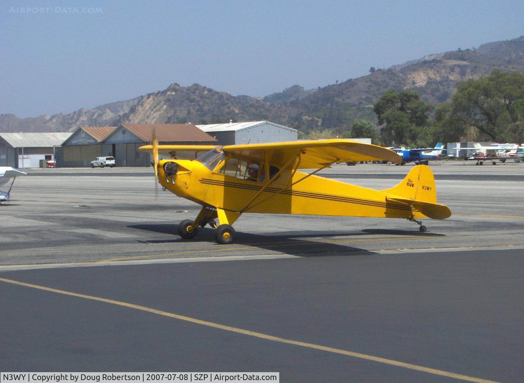 N3WY, 1936 Piper J-2 Cub C/N 935, 1936 Piper (Taylor) J2 CUB, Continental A-40-3 37 Hp at 2,550 rpm, USA 35B airfoil, note differences from J3C CUB, taxi