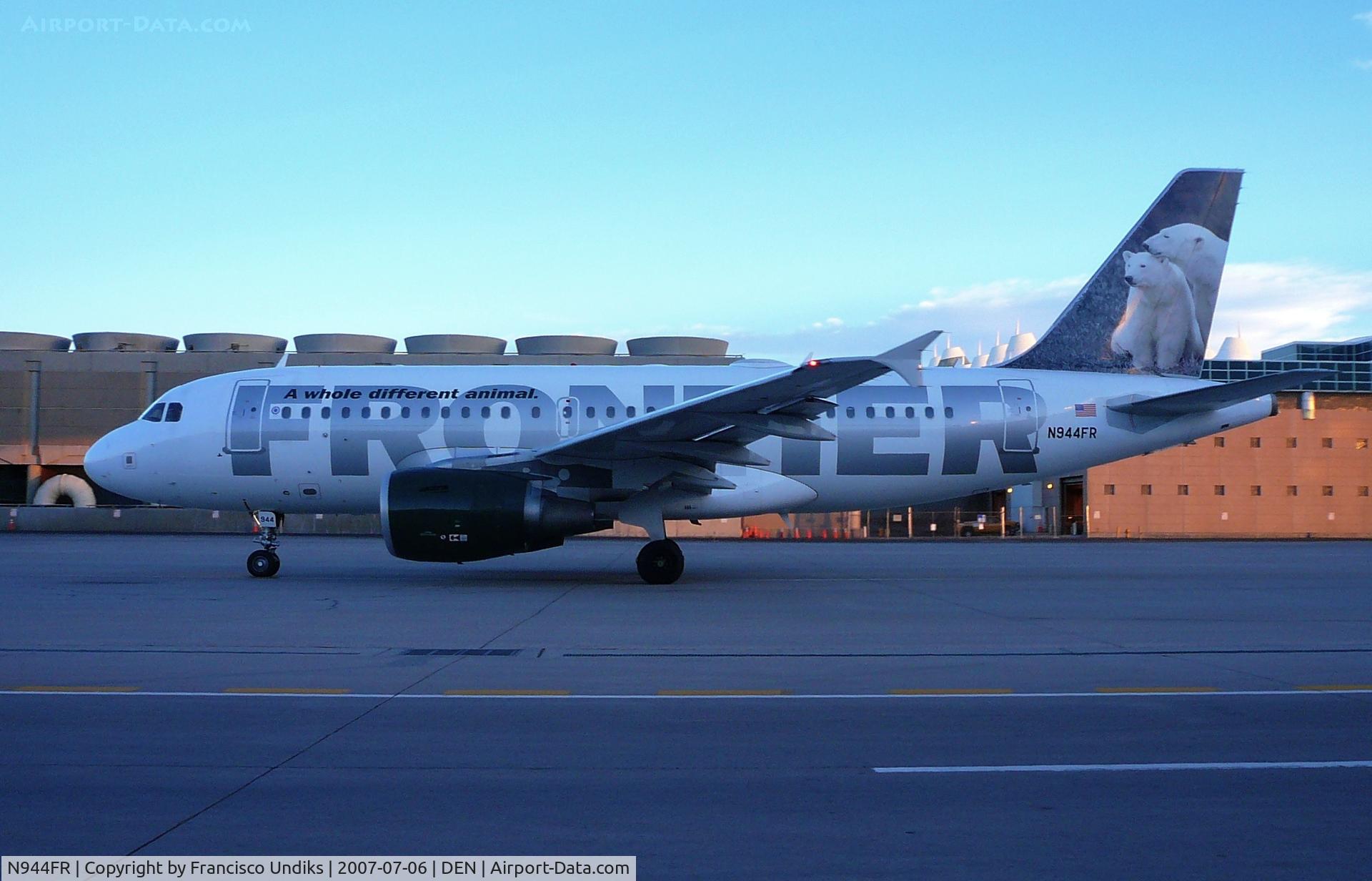 N944FR, 2006 Airbus A319-111 C/N 2700, Frontier Airlines  Alberta and Clipper. On Alpha November.