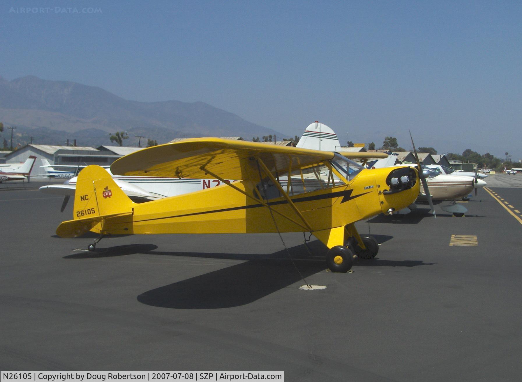 N26105, Piper J3C-65 Cub Cub C/N 4051, Piper J3C-65 CUB as NC26105, Continental C65 65 Hp