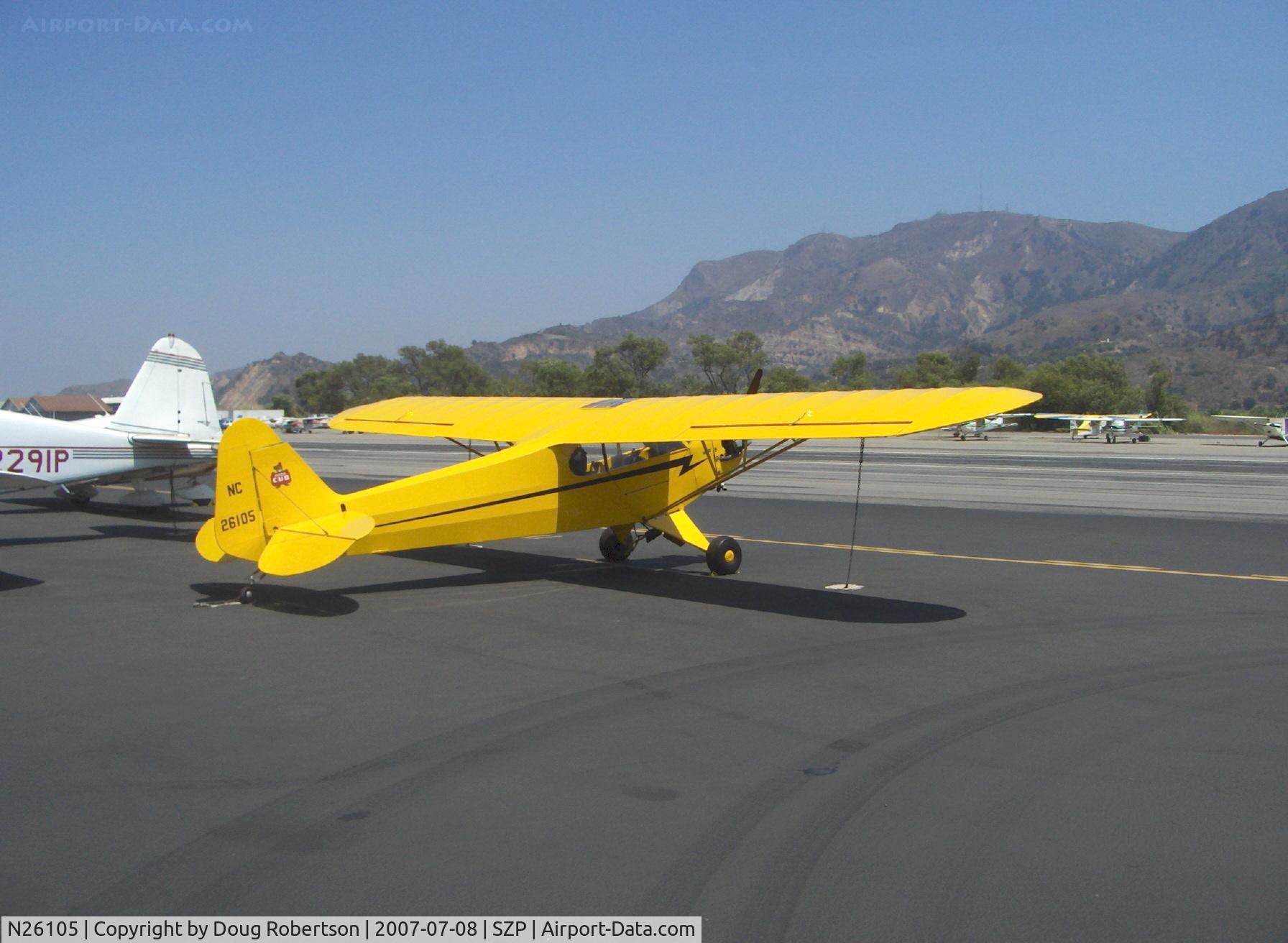 N26105, Piper J3C-65 Cub Cub C/N 4051, Piper J3C-65 CUB as NC26105, Continental C65 65 Hp