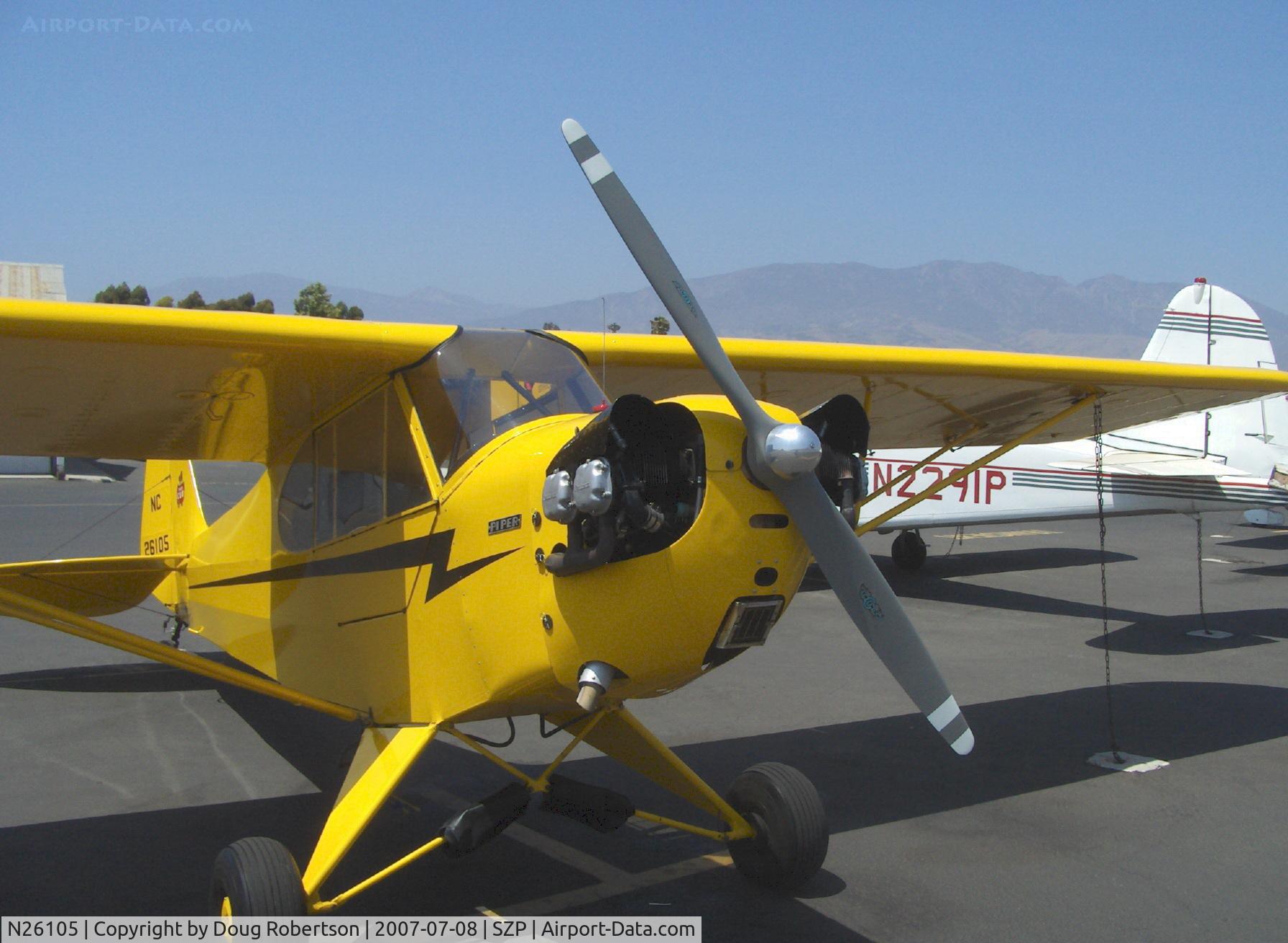 N26105, Piper J3C-65 Cub Cub C/N 4051, Piper J3C-65 CUB as NC26105, Continental C65 65 Hp, engine and prop