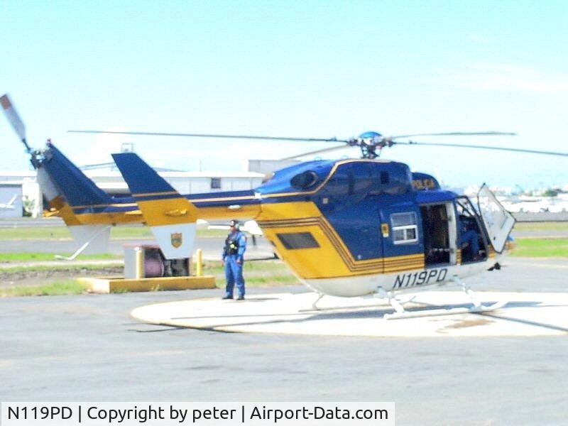 N119PD, Eurocopter-Kawasaki BK-117A-4 C/N 7128, this one of 3 BK117 of Puerto Rico Police
