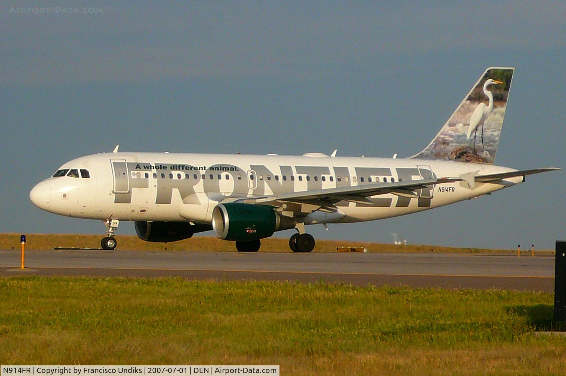 N914FR, 2002 Airbus A319-111 C/N 1841, Frontier Airlines Stretch the Great Egret.