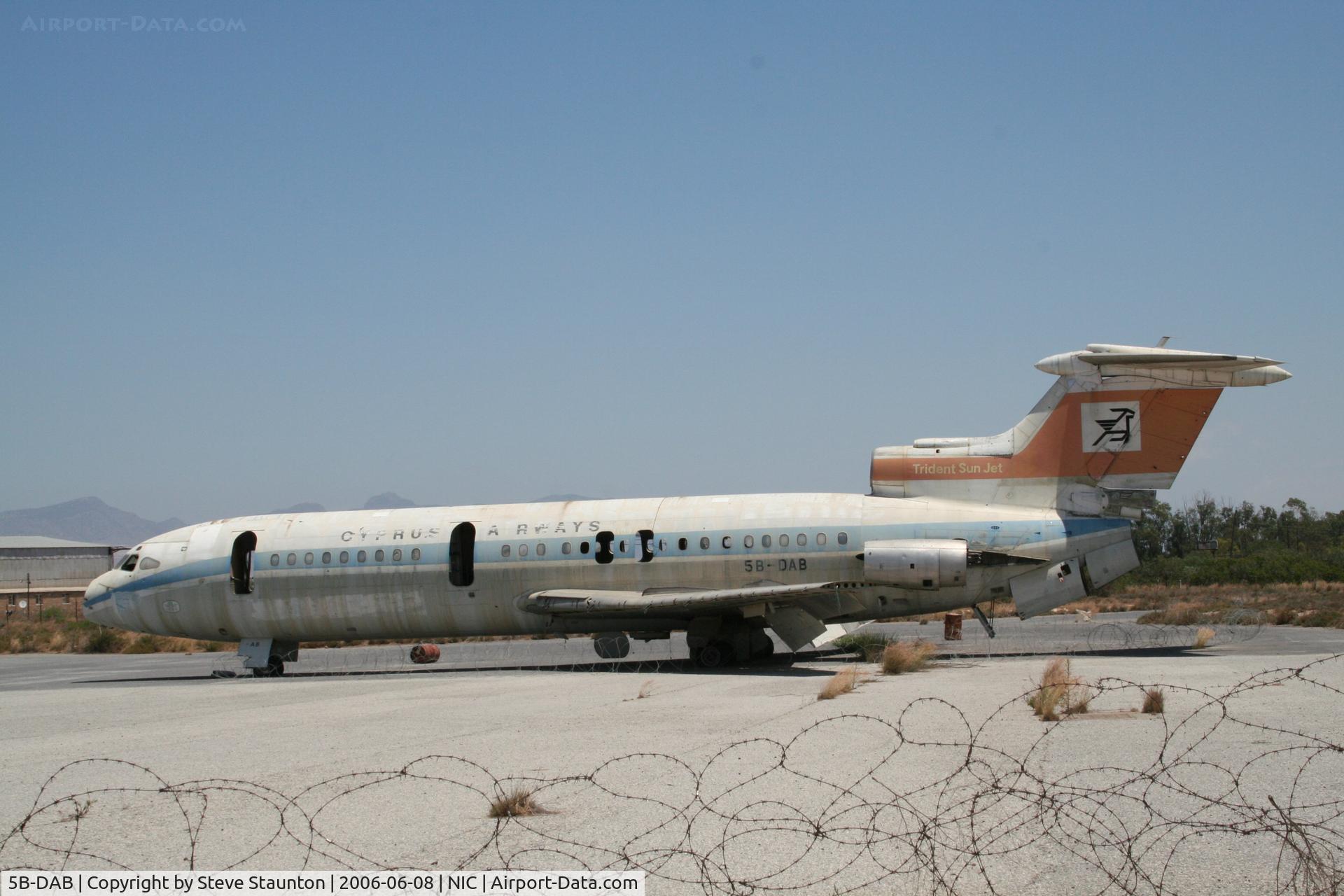 5B-DAB, 1970 Hawker Siddeley HS-121 Trident 2E C/N 2155, This wreck cannot be seen by the public - NIC closed