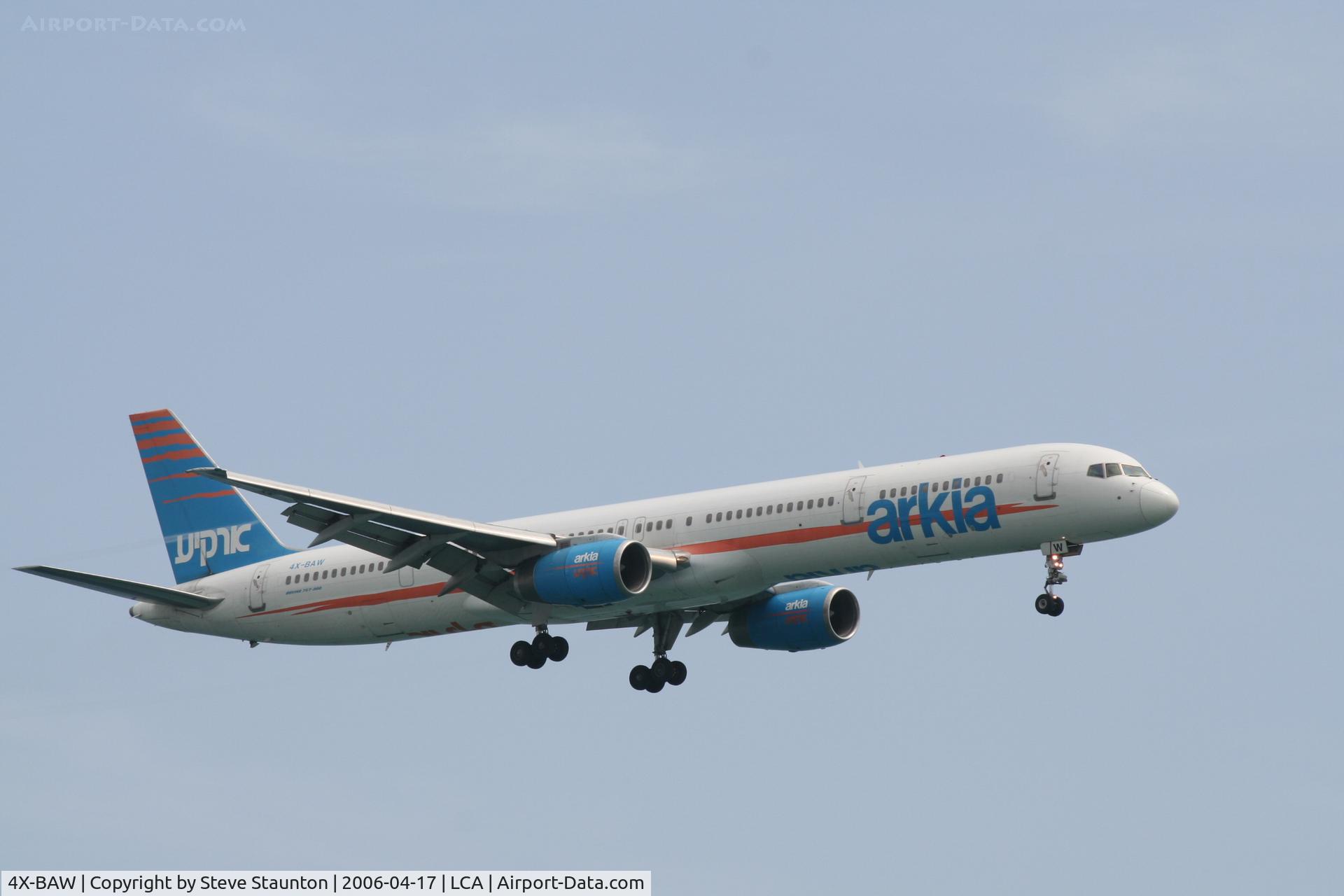 4X-BAW, 2000 Boeing 757-3E7 C/N 30179, Taken on a beach in Larnaca