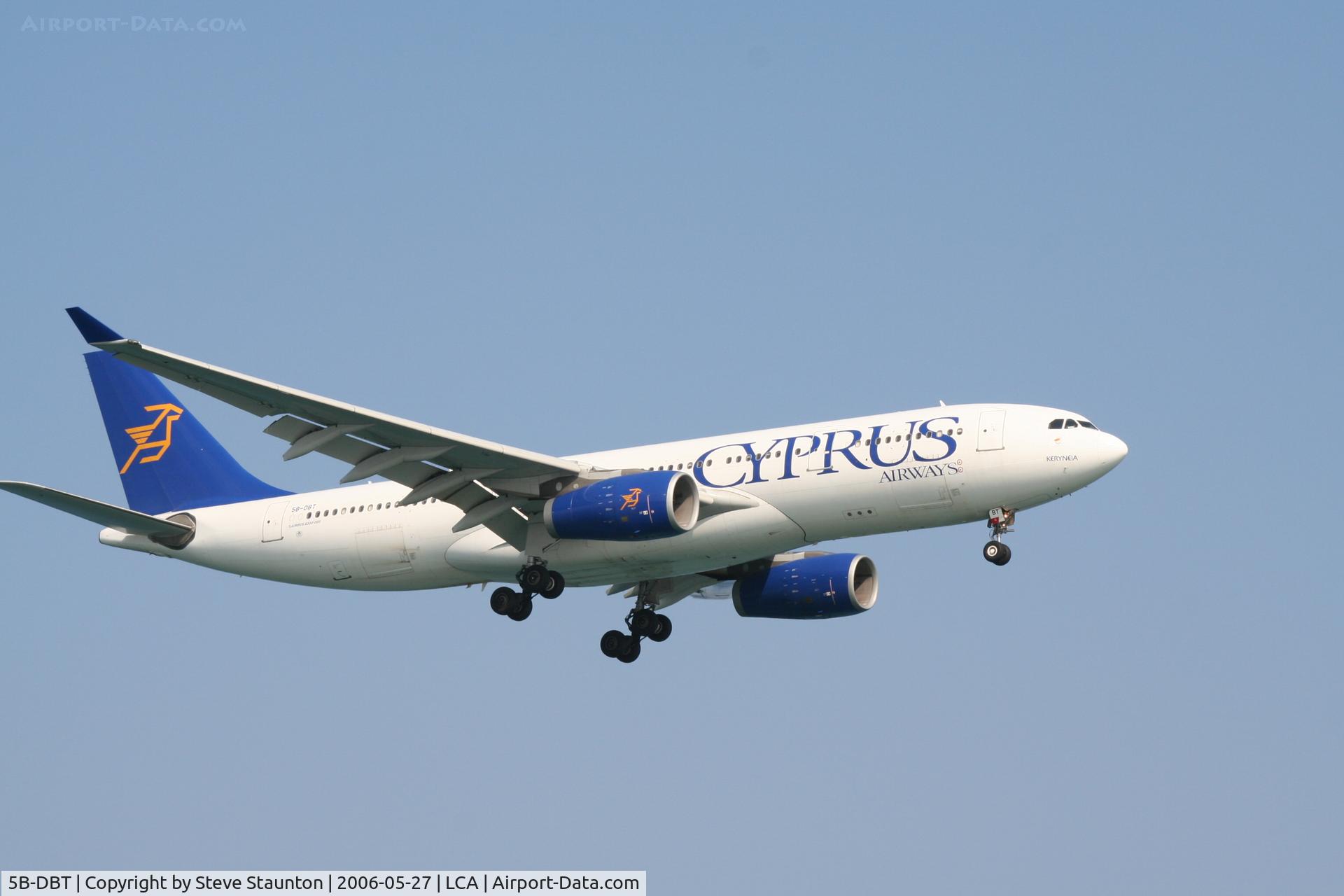 5B-DBT, 2003 Airbus A330-243 C/N 526, Taken on a beach in Larnaca