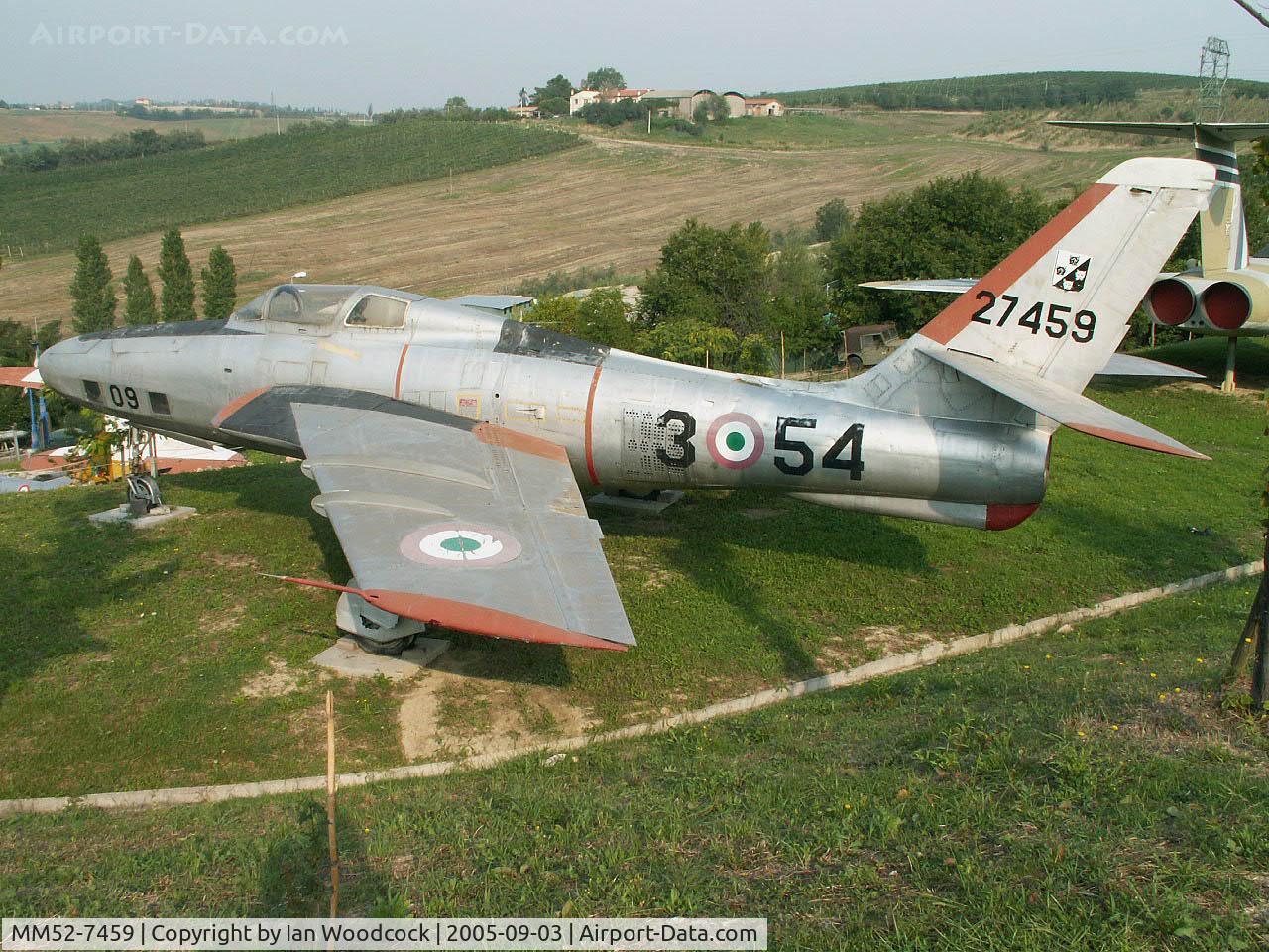 MM52-7459, 1952 Republic RF-84F Thunderflash C/N Not found (52-7459), Republic RF-84F/Preserved/Cerbailoa,Emilia-Romagna