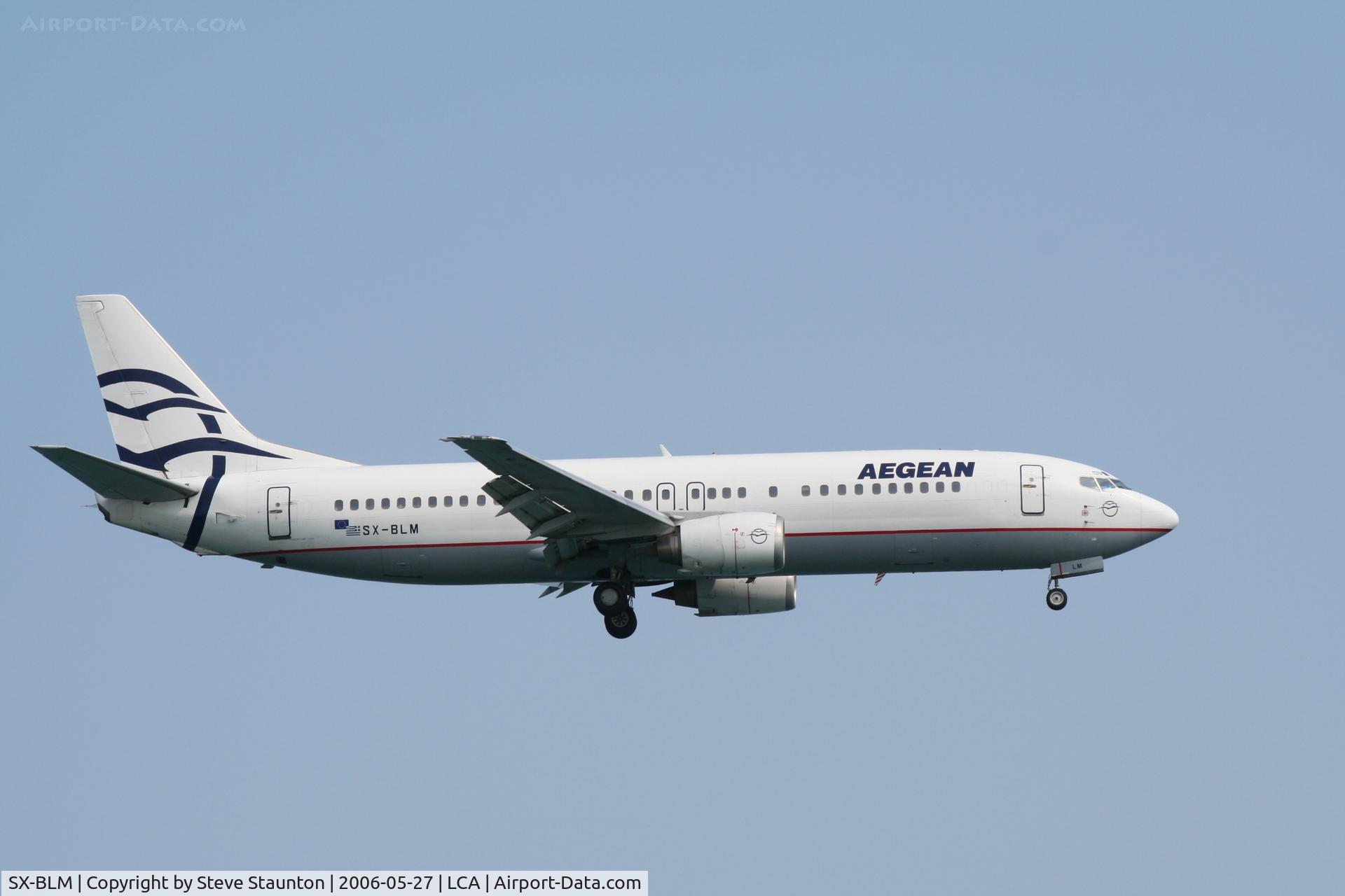SX-BLM, 1991 Boeing 737-42C C/N 24813, Taken on a beach in Larnaca