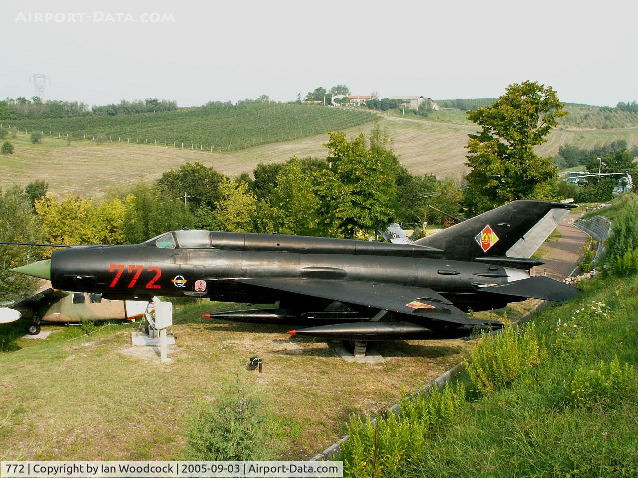 772, Mikoyan-Gurevich MiG-21bis C/N 96001039, Mikoyan-Gurevich MiG 21 MF-75/Preserved/Cerbaiola,Emilia-Romagna