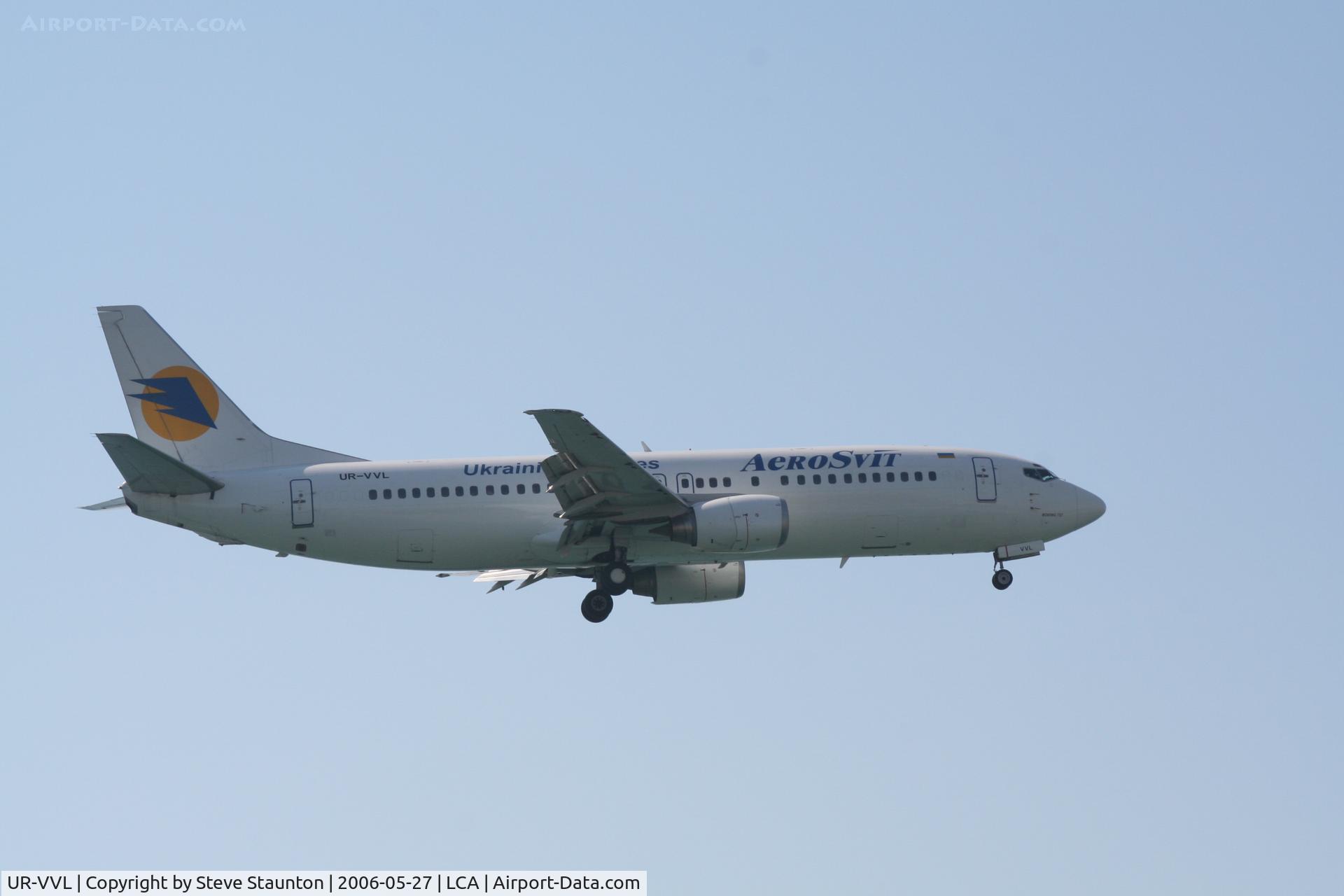 UR-VVL, Boeing 737-448 C/N 25052/2036, Taken on a beach in Larnaca