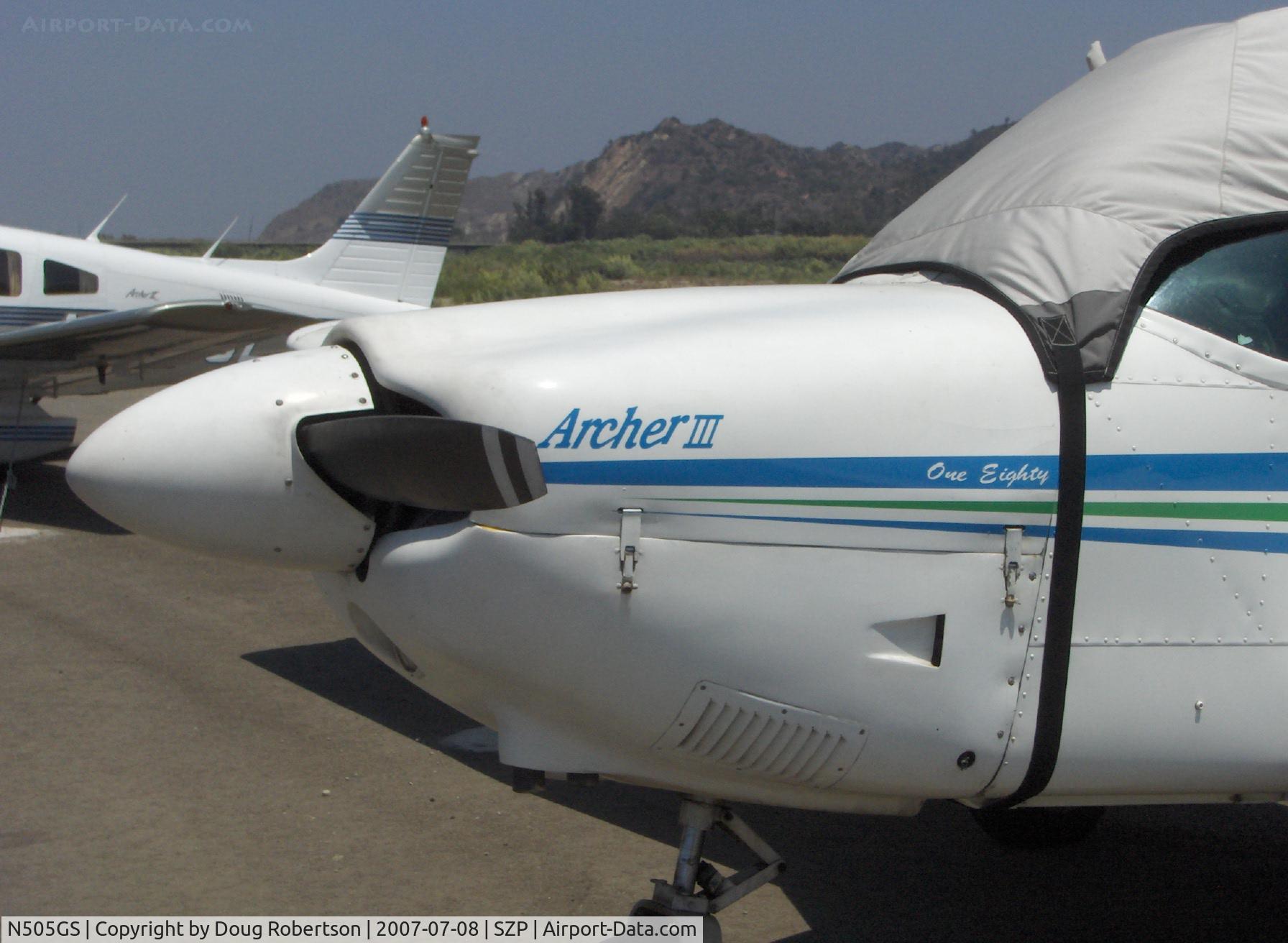 N505GS, 1977 Piper PA-28-181 C/N 28-7890275, 1977 Piper PA-28-181 ARCHER III, Lycoming O&VO-360 180 Hp, cowl