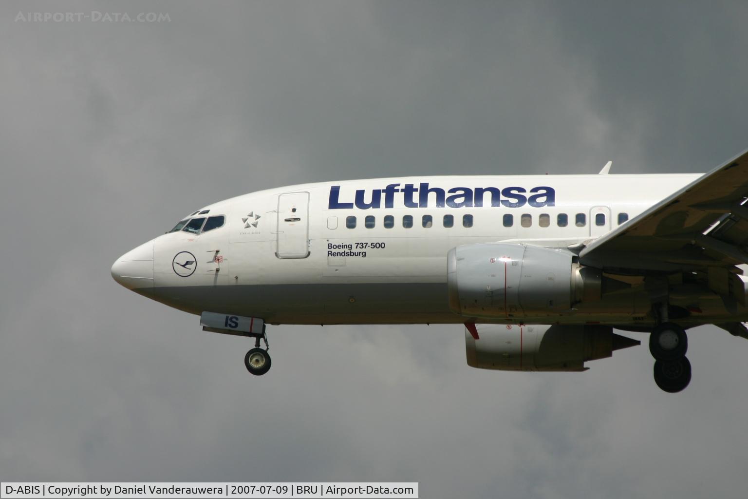 D-ABIS, 1991 Boeing 737-530 C/N 24942, arrival of flight LH4576 on rwy 25L
