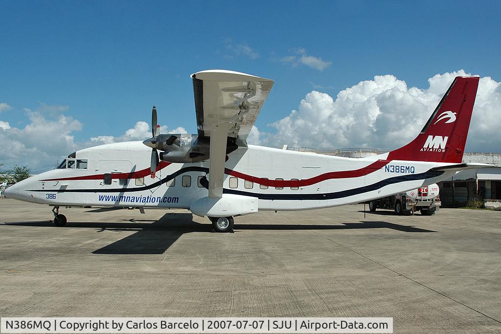 N386MQ, 1986 Short SD3-60-200 C/N SH3709, Ex.Skyway now with MN aviation in the new livery.
