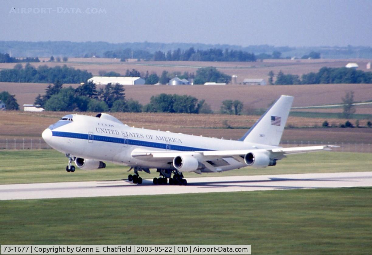 73-1677, 1973 Boeing E-4B C/N 20683, Touch and goes on Runway 9