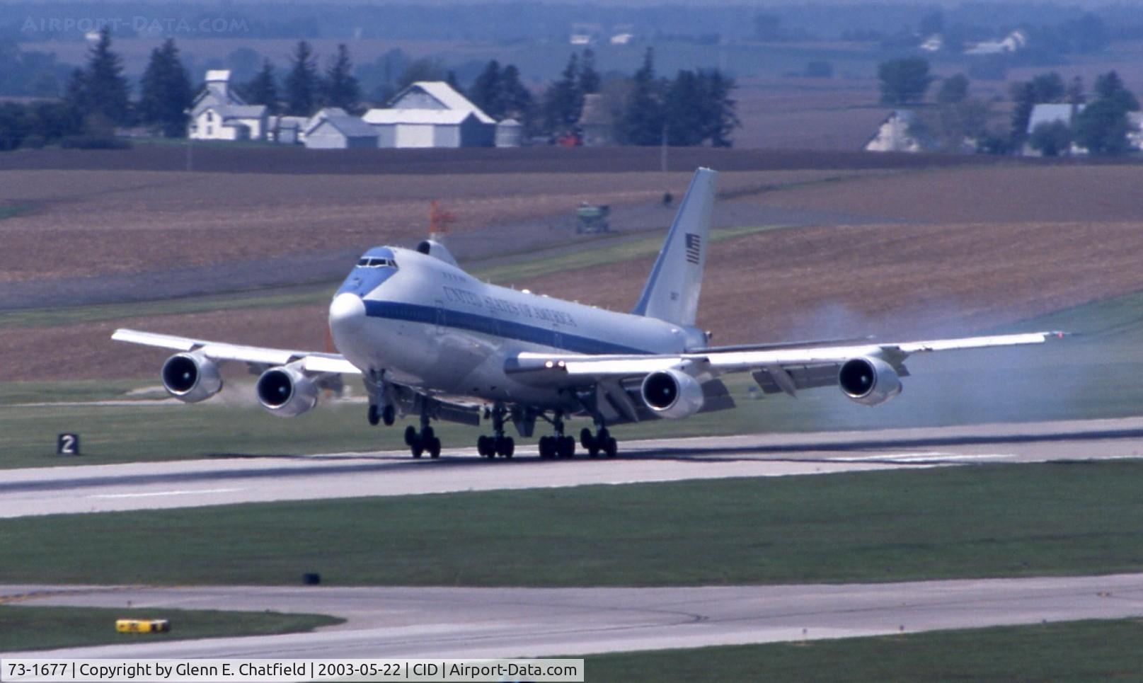 73-1677, 1973 Boeing E-4B C/N 20683, Touch and goes on Runway 9