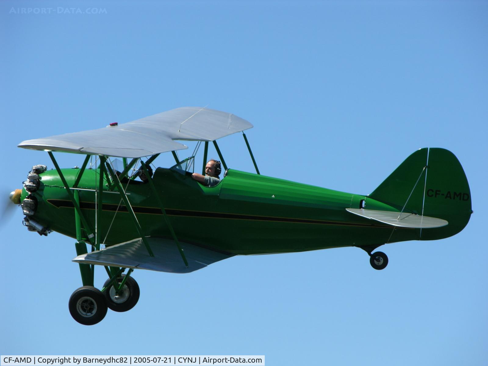 CF-AMD, 1931 Waco RNF C/N 3417, My Wife's Birthday Flight taken from PA-14