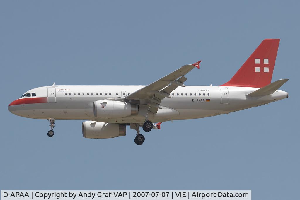 D-APAA, 2002 Airbus A319-132 C/N 1947, Privatair A319