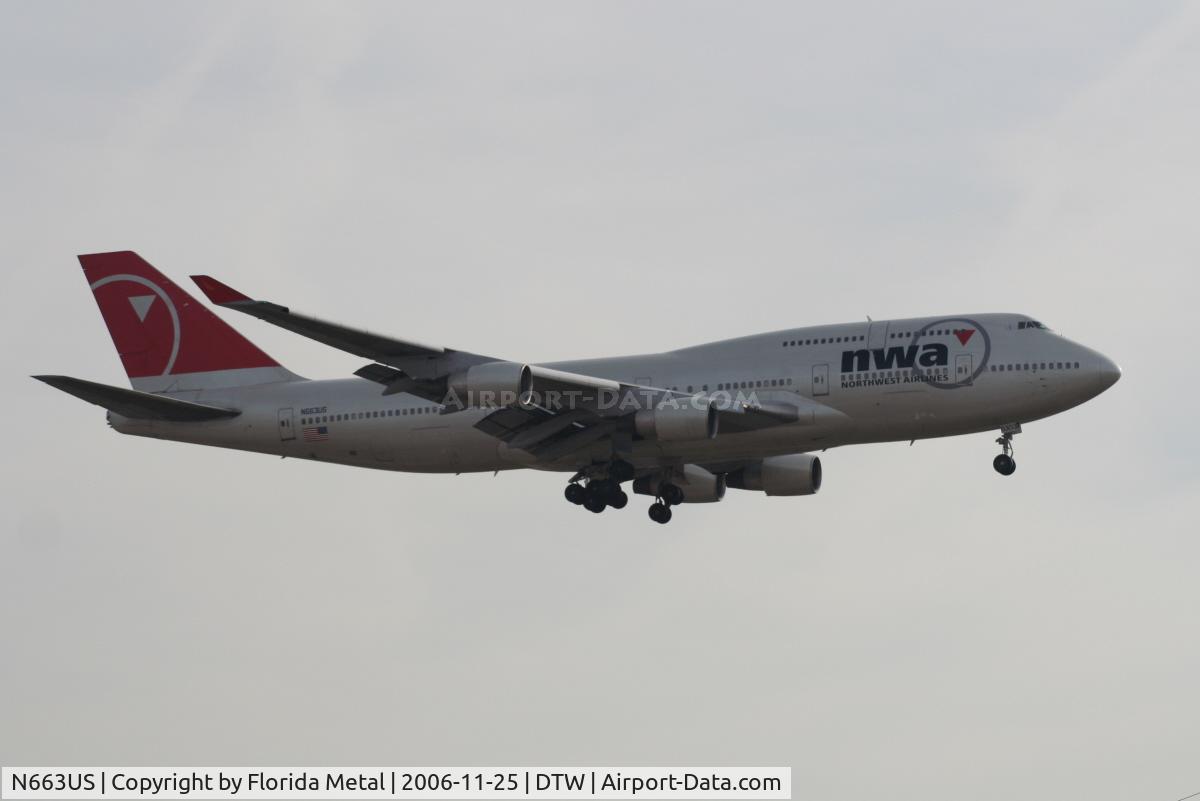 N663US, 1988 Boeing 747-451 C/N 23818, Northwest
