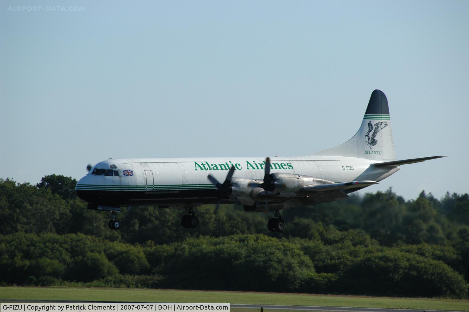 G-FIZU, 1960 Lockheed L-188C(F) Electra C/N 2014, ALMOST THERE RUNWAY 26