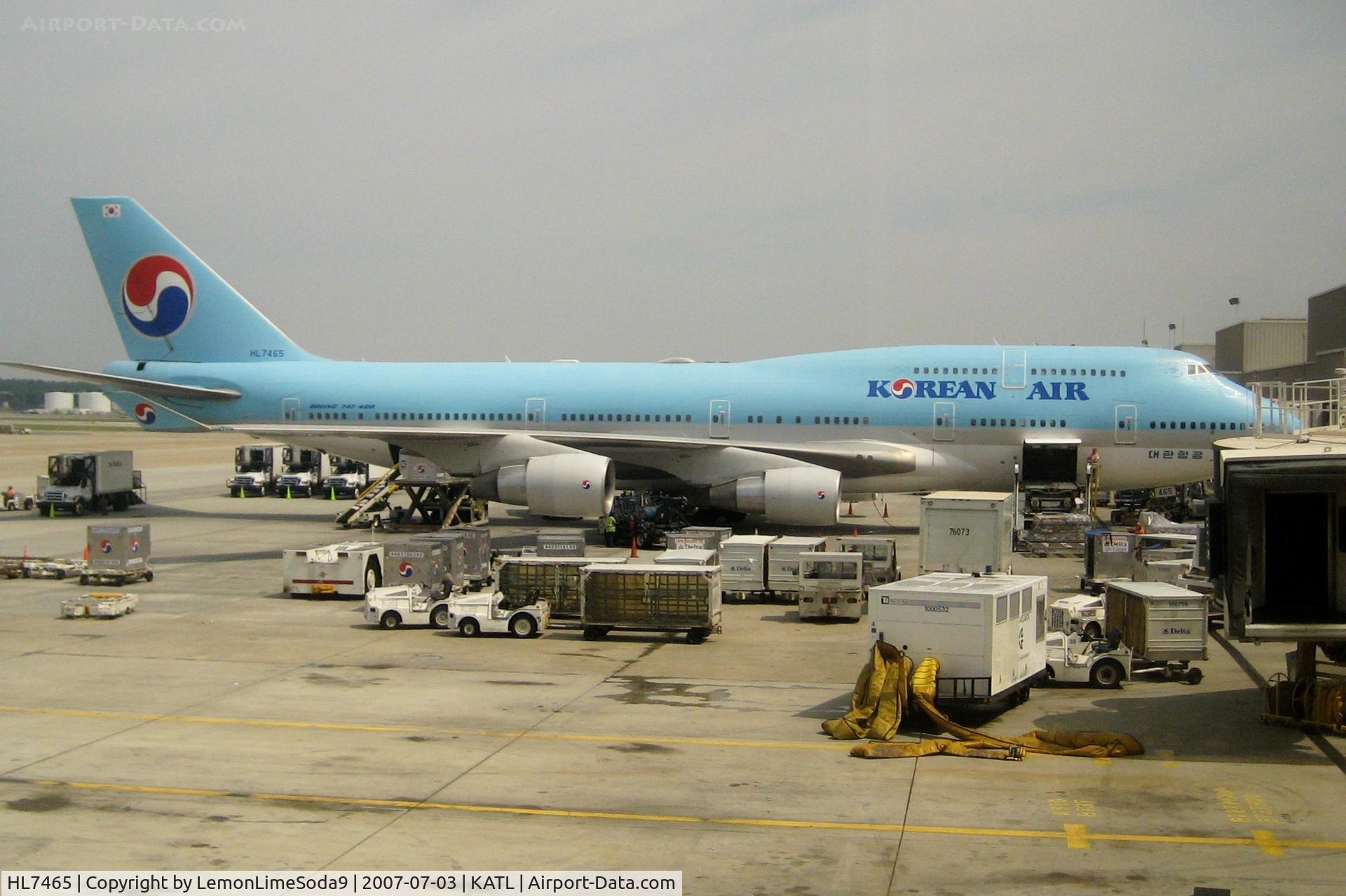 HL7465, 2001 Boeing 747-4B5 C/N 26412, Just another day at Hartsfield - Jackson