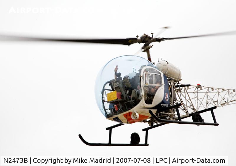N2473B, 1955 Bell 47G C/N 1450, At 2007 Piper Cub Fly-in Lompoc Calif