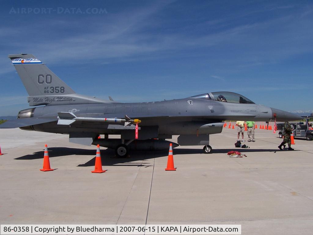 86-0358, 1986 General Dynamics F-16C Fighting Falcon C/N 5C-464, 1986 General Dynamics F-16C Fighting Falcon Starboard Side View
