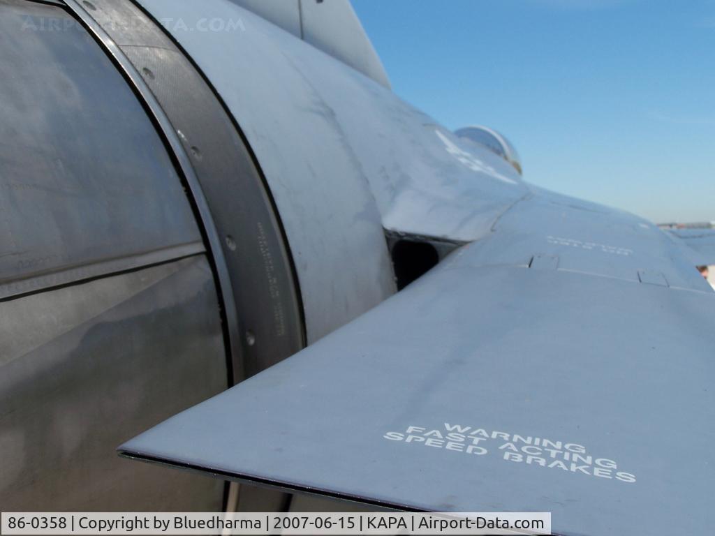 86-0358, 1986 General Dynamics F-16C Fighting Falcon C/N 5C-464, Speed Brakes